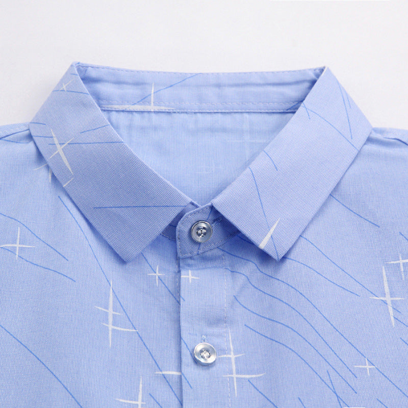 Iron-Free Casual Seamless Mens Lapel Shirt