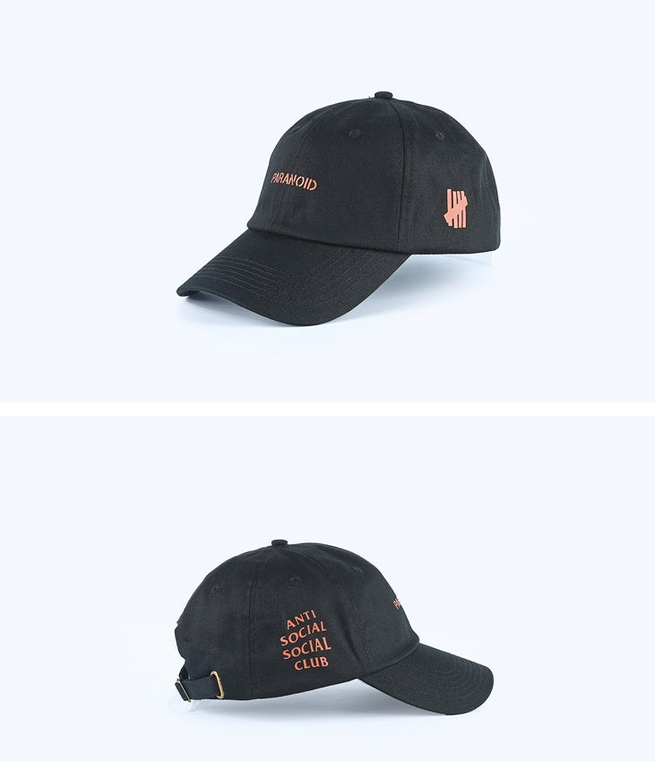 Spring Summer Black Hipster Man Wild Personality Embroidery Baseball  Male