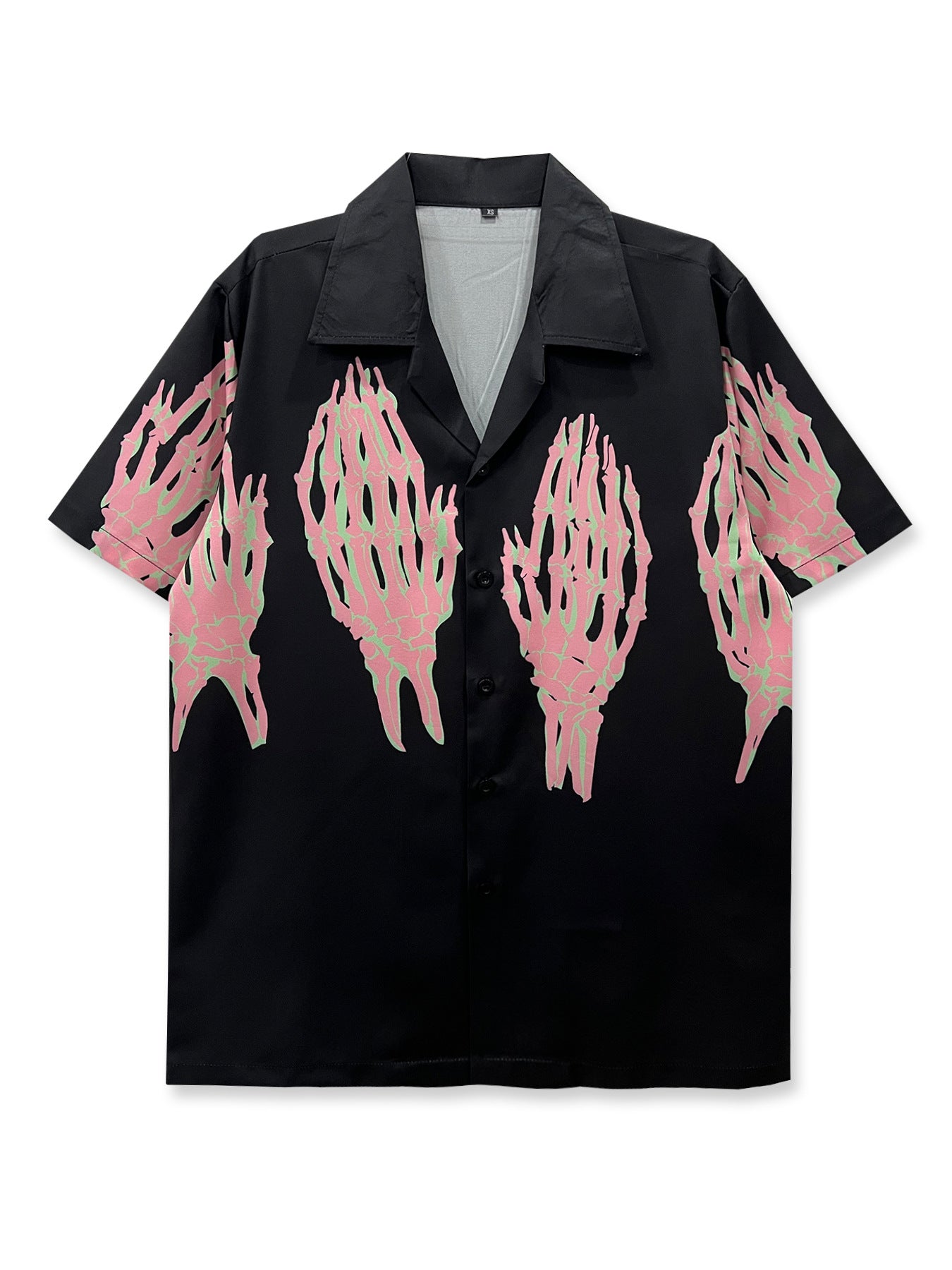 Floral Loose Men's Digital-Print Short-Sleeve Shirt