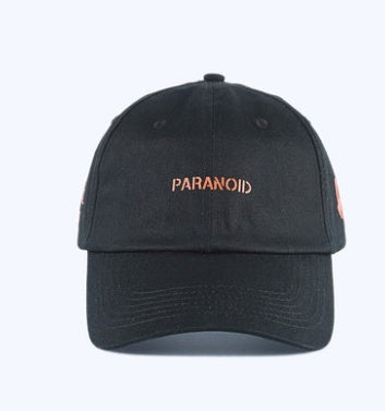 Spring Summer Black Hipster Man Wild Personality Embroidery Baseball  Male