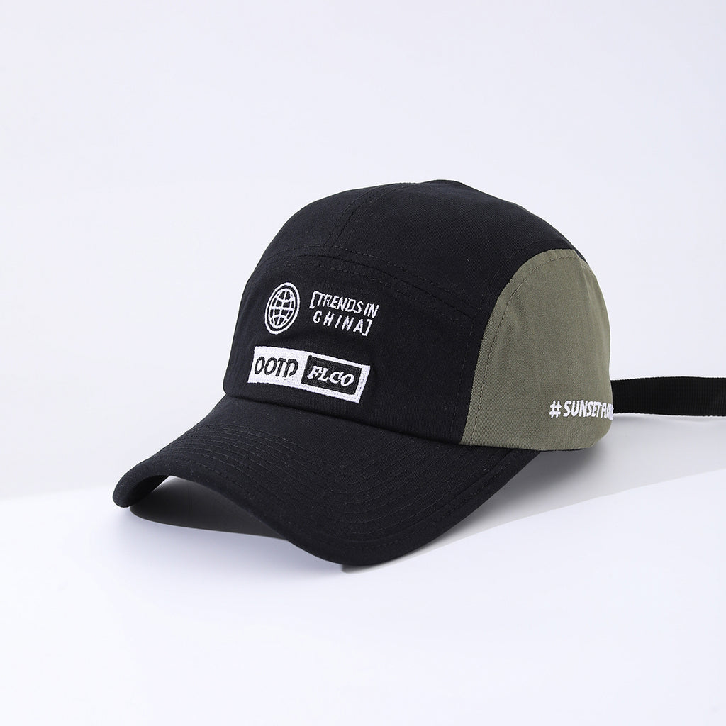 Men's Embroidered Icon Patchwork Letter Adjustable All-purpose Fashionable Baseball Cap Suitable For Outdoor Sun Protection, Hiking, Trekking And Fishing.