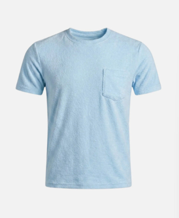 Retro Washed Pocket 3D Digital Print All-Match Crew Neck Short-Sleeve T-Shirt