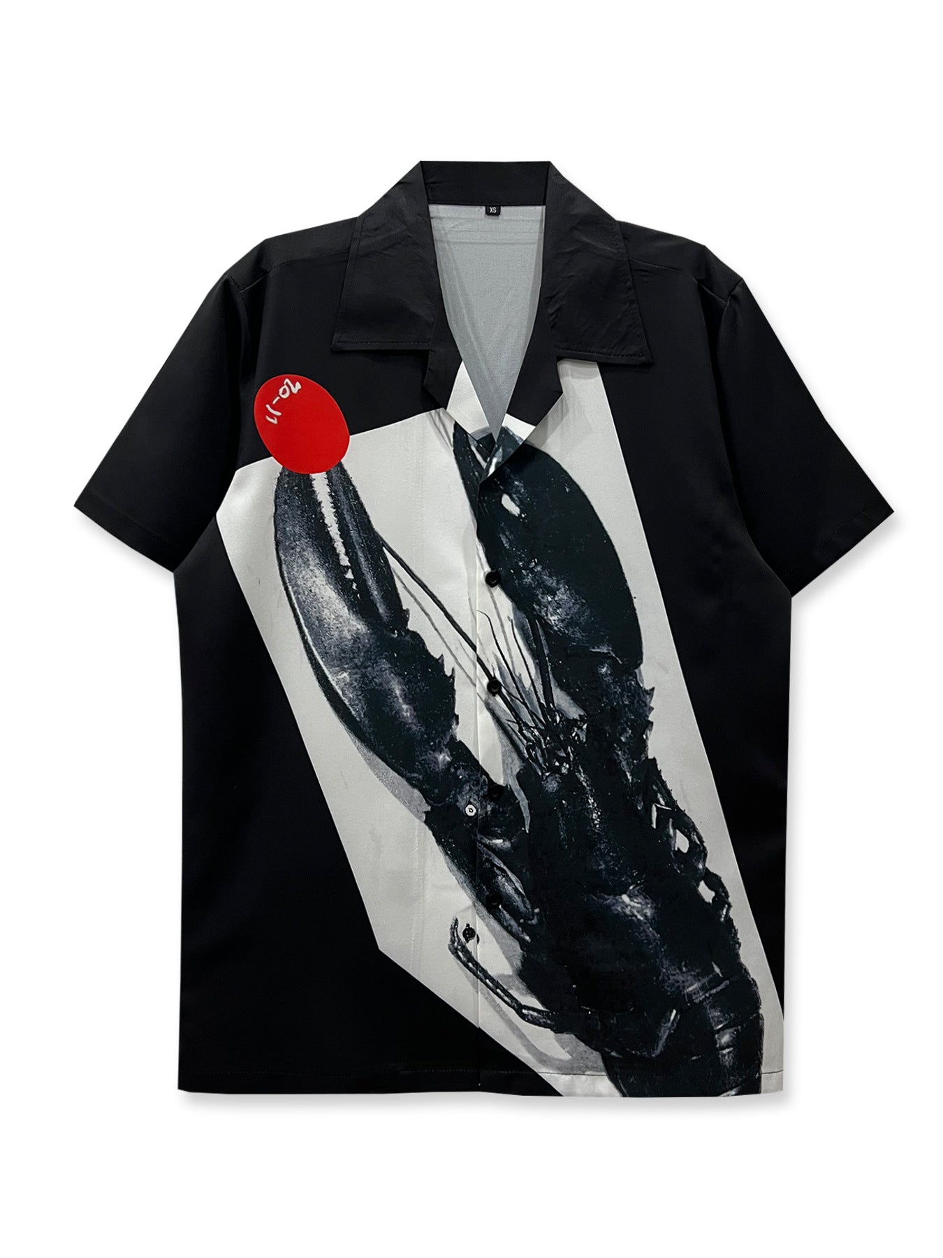 Floral Loose Men's Digital-Print Short-Sleeve Shirt