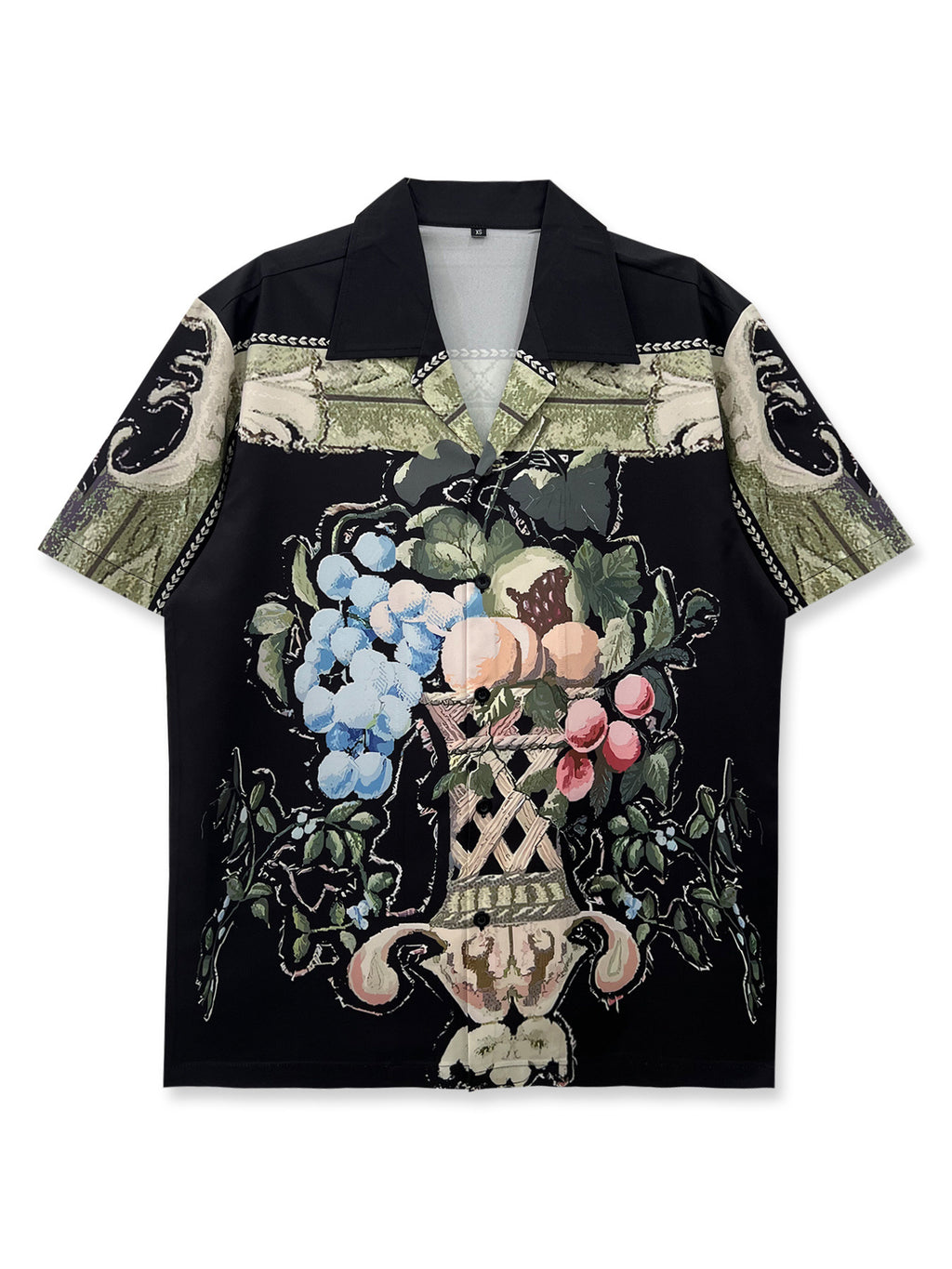 Floral Loose Men's Digital-Print Short-Sleeve Shirt