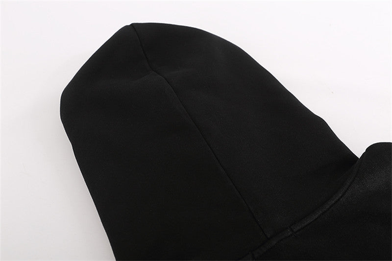 Gothic Letter Printed Hoodie Men
