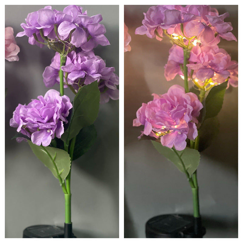 Solar Hydrangea Lights Floor Outlet Outdoor Garden Decorative Lights