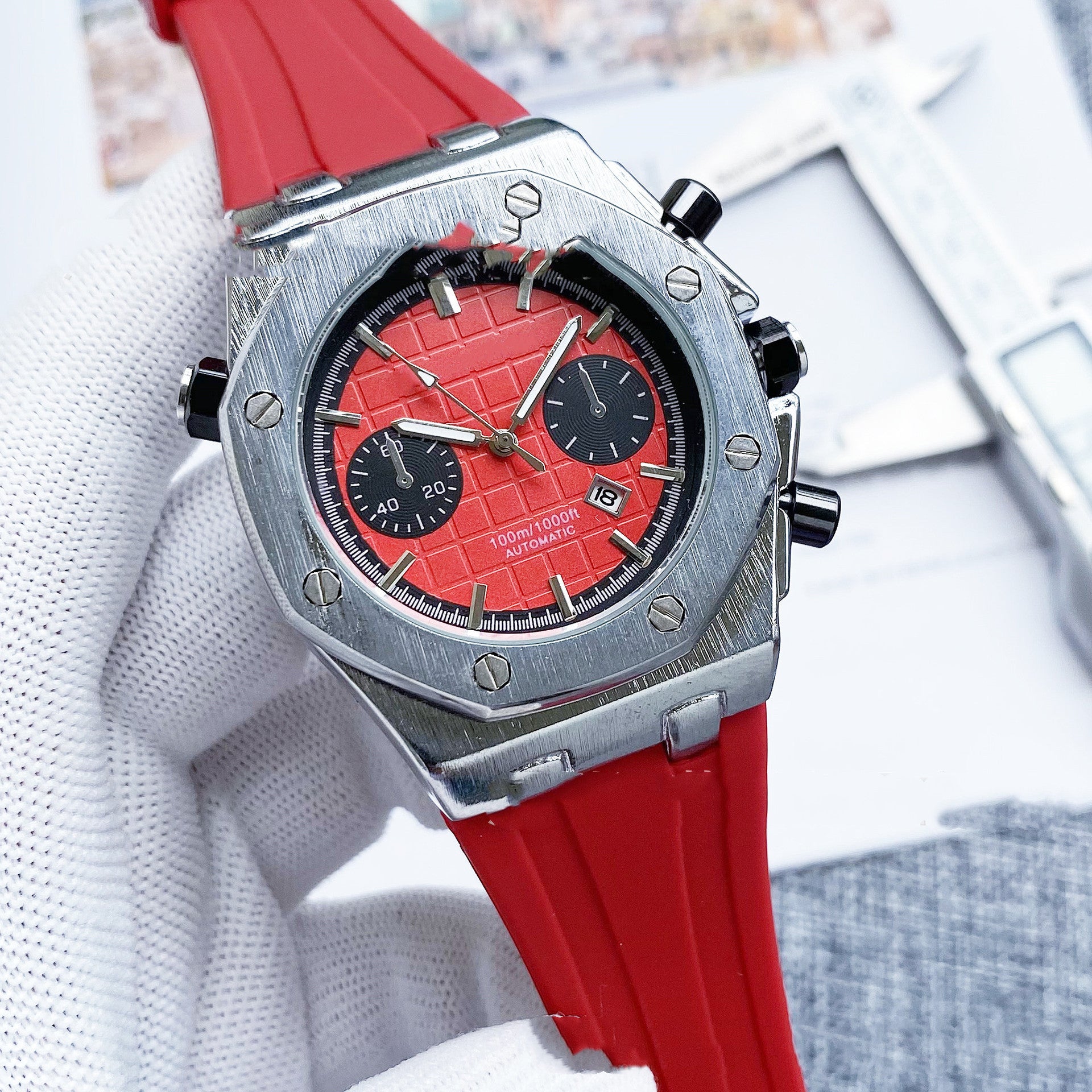 Men's Fashion Love Brand Quartz 3-pin Tape Watch
