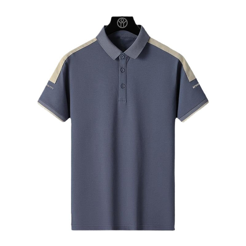 Short Sleeve Lapel T-shirt Round Neck Loose T-shirt Trendy